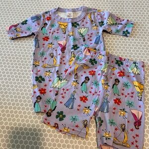 Disney Lilac Princess PJ Set with Shorts Size 8